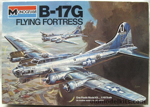 Monogram 1/48 Boeing B-17G Flying Fortress with Diorama Instructions, 5600 plastic model kit